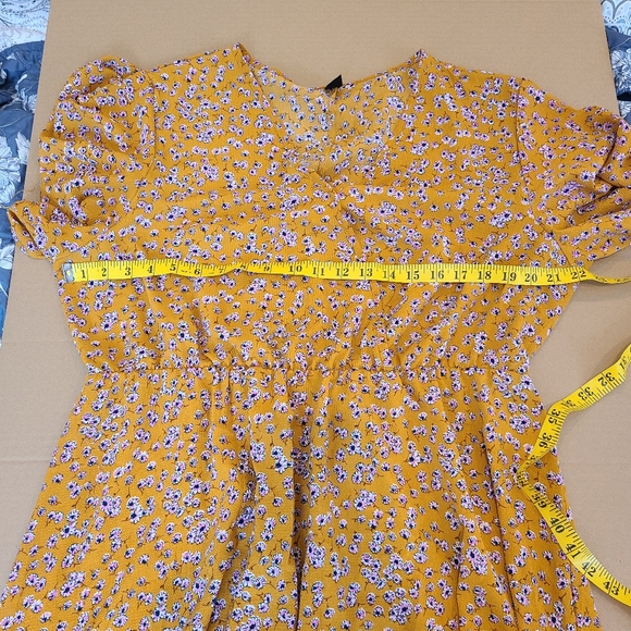 Shein Floral Mustard Maxi Dress - Picture 4 of 7